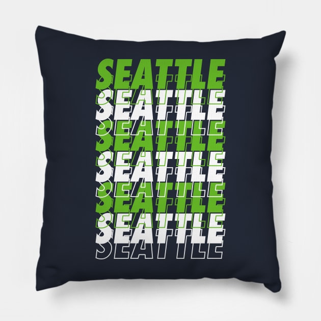 Seattle - Echo Graphic Pillow by downformytown