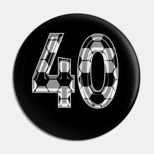 Soccer Number 40 Soccer Jersey #40 Soccer Mom Player Fan Pin