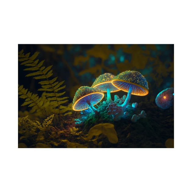 Glowing mushrooms 4 by redwitchart