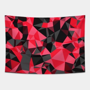 Red and Black Geo Print Tapestry