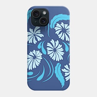 Folk flowers floral art print Flowers abstract art Phone Case