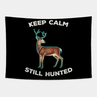 Vintage Deer Keep Calm Meme Tapestry