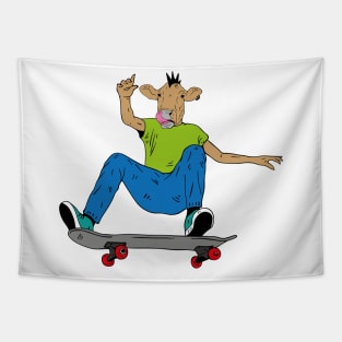 Cow Skater Punk Tapestry