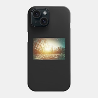 Clearing in winter forest Phone Case