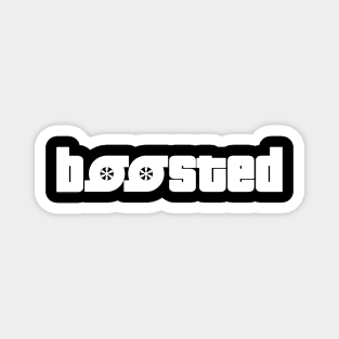 boosted (White Text) Magnet