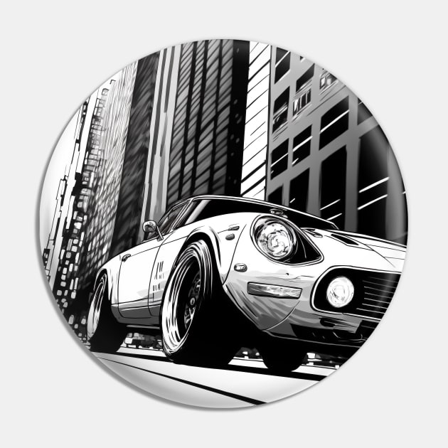 Tokyo Street Race Car Art Pin by Kid Relic