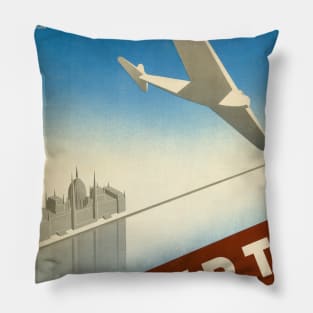 Malert Budapest Hungary Vintage Poster 1934 Pillow