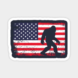 Bigfoot American Flag Magnet