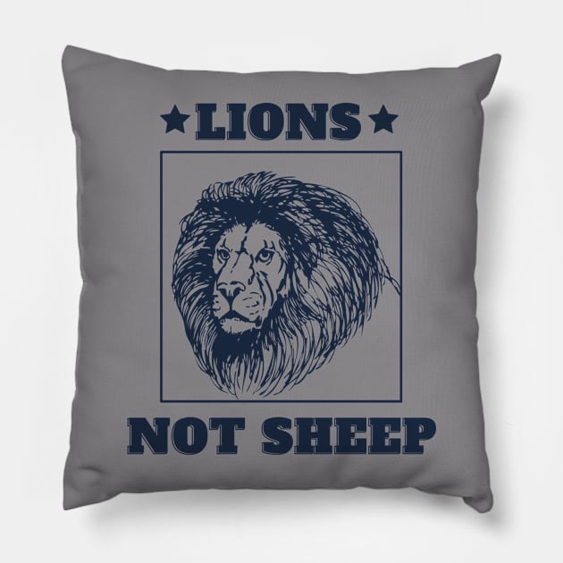 Lions Not Sheep Conservative Republican Manly Shirt Pillow by PoliticalBabes