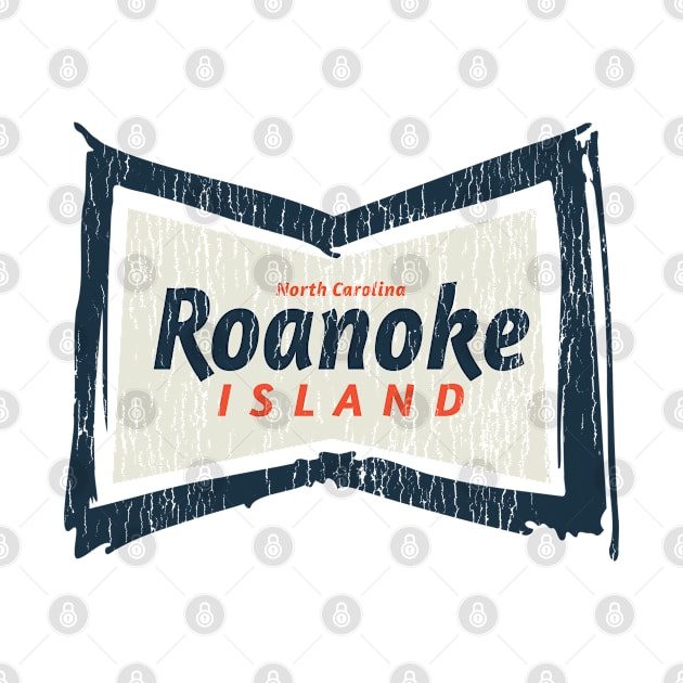 Roanoke Island, NC Summertime Vacationing Bowtie Sign by Contentarama