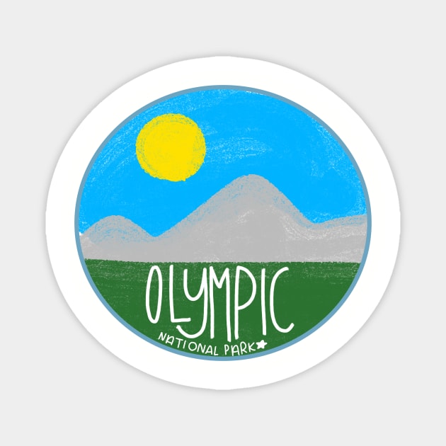 Olympic National Park Magnet by Haleys Hand