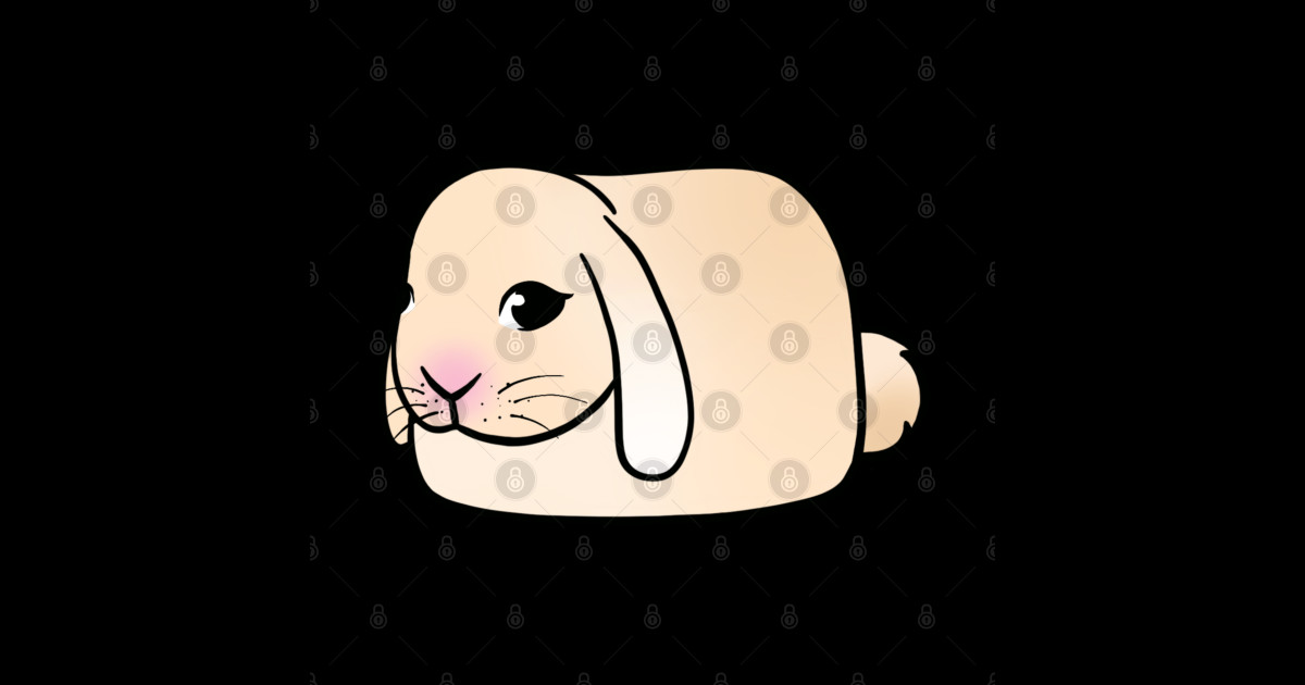 Cute bunny rabbit loaf - Bunny Loaf - Sticker | TeePublic