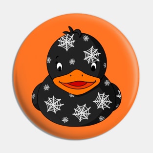 Spiderweb Pattern Rubber Duck Pin