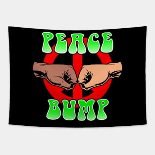 Peace Bump Fist Bump Anti-War Meme Vintage Retro Slogan Tapestry