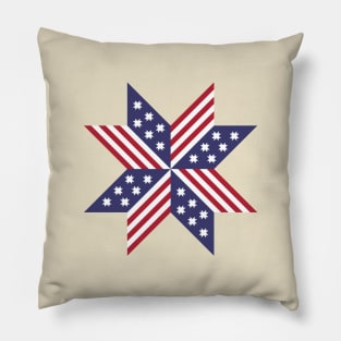 Patriotic Red White Blue Native Stars Stripes Pillow