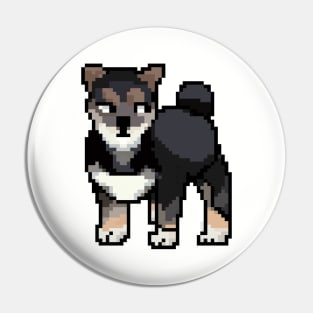 Cute Pixel Dog Artwork Pin