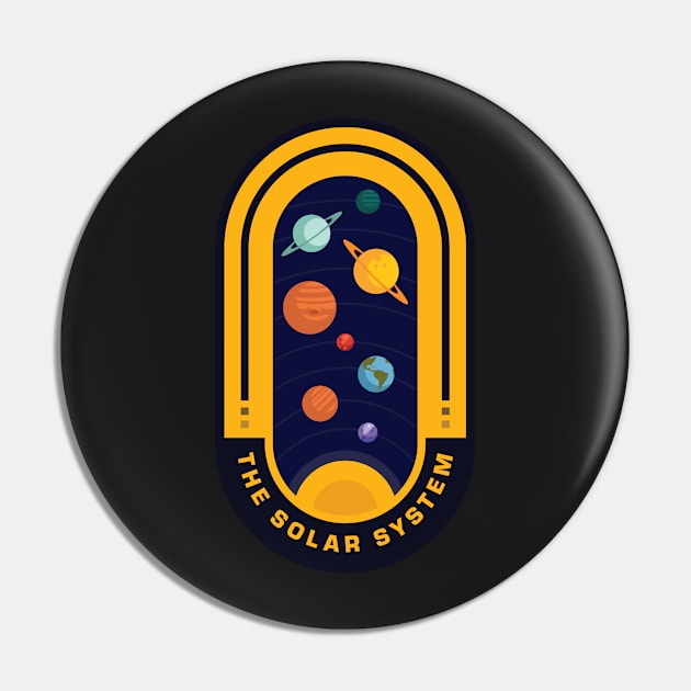 Solar System T-Shirt / Sticker Pin by Jamieferrato19