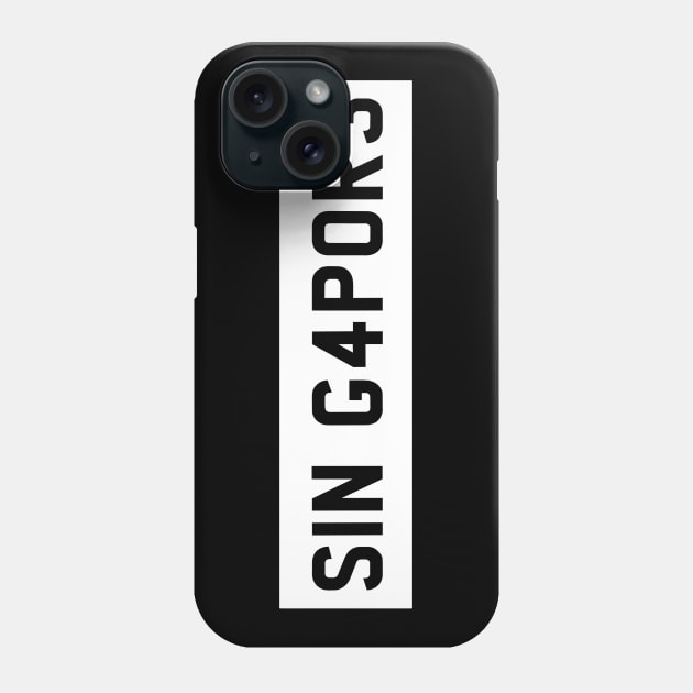 Singapore car license plate Phone Case by Travellers