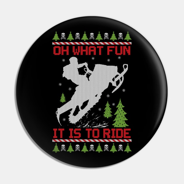 Fun Christmas Snowmobiler Pin by OffRoadStyles