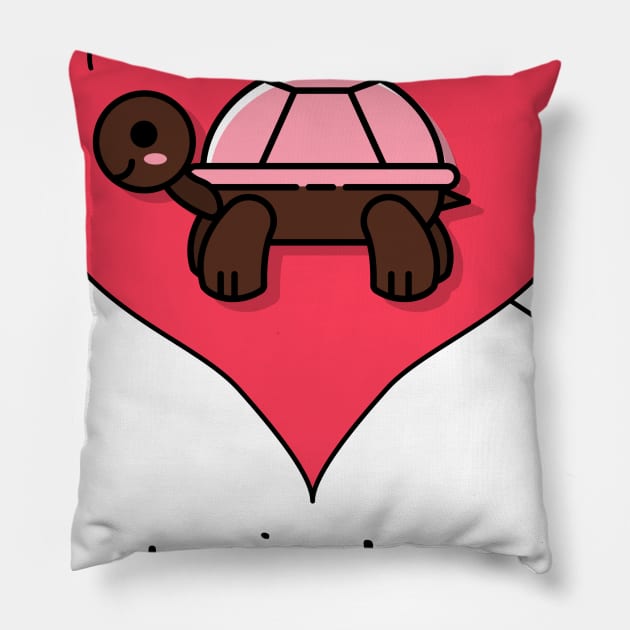 I'm in love with my turtle Pillow by G-DesignerXxX