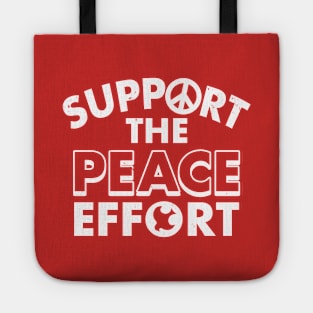 Vintage Peace Anti-War Peace Effort Superhero Slogan Tote