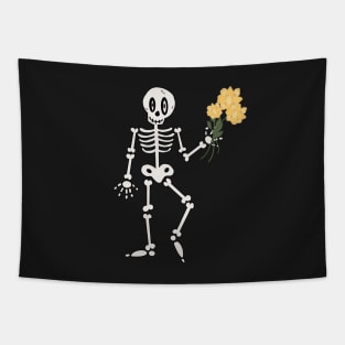 Skeleton flowers Tapestry