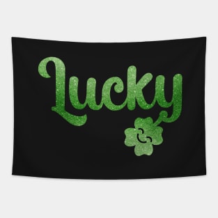 Lucky Irish with Cute Four Leaf Clover Tapestry