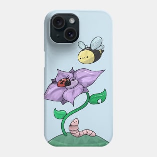 Garden Flower and Cute Critters Phone Case