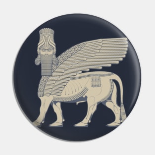 Lamassu Winged Bull Front Pin