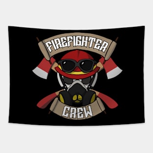 Firefighters crew Jolly Roger pirate flag Tapestry