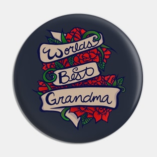 Worlds Best Grandma Pin