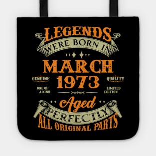 March 1973 Legend 50th Birthday Gift Tote