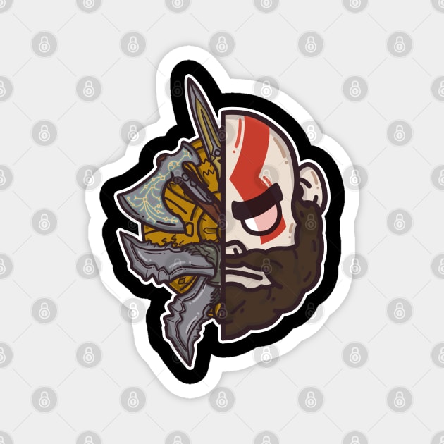 ChunkieCheeks  Kratos Magnet by Chunkie Cheeks