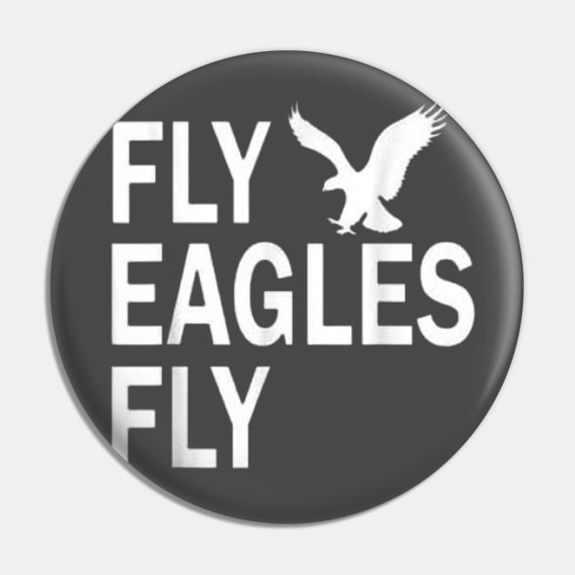 Fly Eagles Fly Vintage Flying Bird Inspirational Hawk Fan Pin by MARBBELT