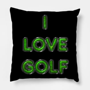 I Love Golf - Green Pillow