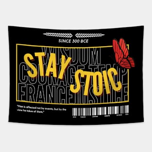 Stay Stoic Butterfly Tapestry