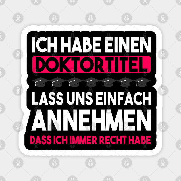 Doktortitel Lustige Geschenkidee Doktor Promotion Doktortitel