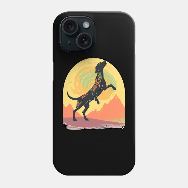 Retro Dancing Dackel Dog Dachshund Phone Case by QQdesigns