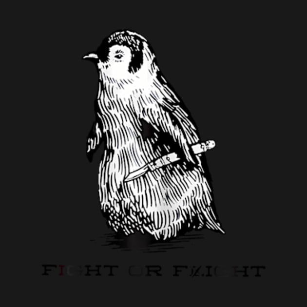 Fight or Flight Funny Penguin Pun Fight Or Flight Meme by Cristian Torres