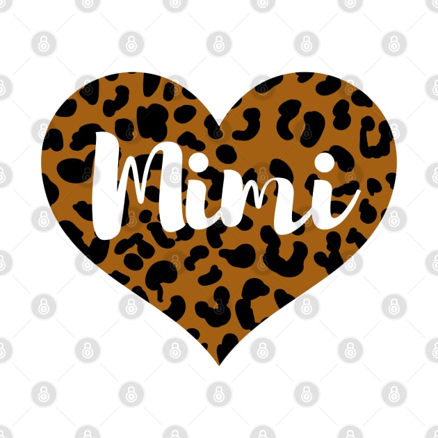 Cute Leopard Print Mimi Heart by Hello Sunshine