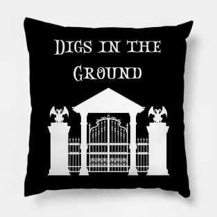 Digs in the Groud - Death, scary and witchy design! Pillow