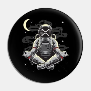 Astronaut Yoga Ripple XRP Coin To The Moon Crypto Token Cryptocurrency Wallet HODL Birthday Gift For Men Women Pin