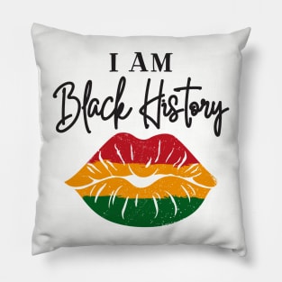 i am black history lips Pillow