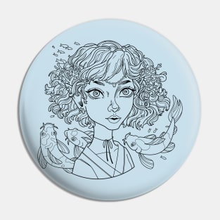 Koi girl II Pin