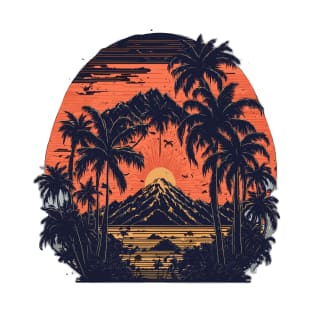 Vintage sunset scenery T-Shirt