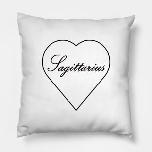 Sagittarius Zodiac Heart Pillow