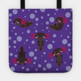 Cute Melanoid Axolotls Tote