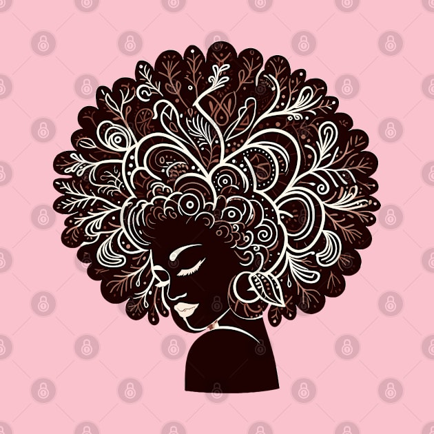 Afrocentric Woman With Afro Hair by Graceful Designs