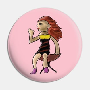 Office Girl Pin