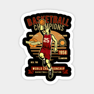 Vintage Basketball Champions Magnet